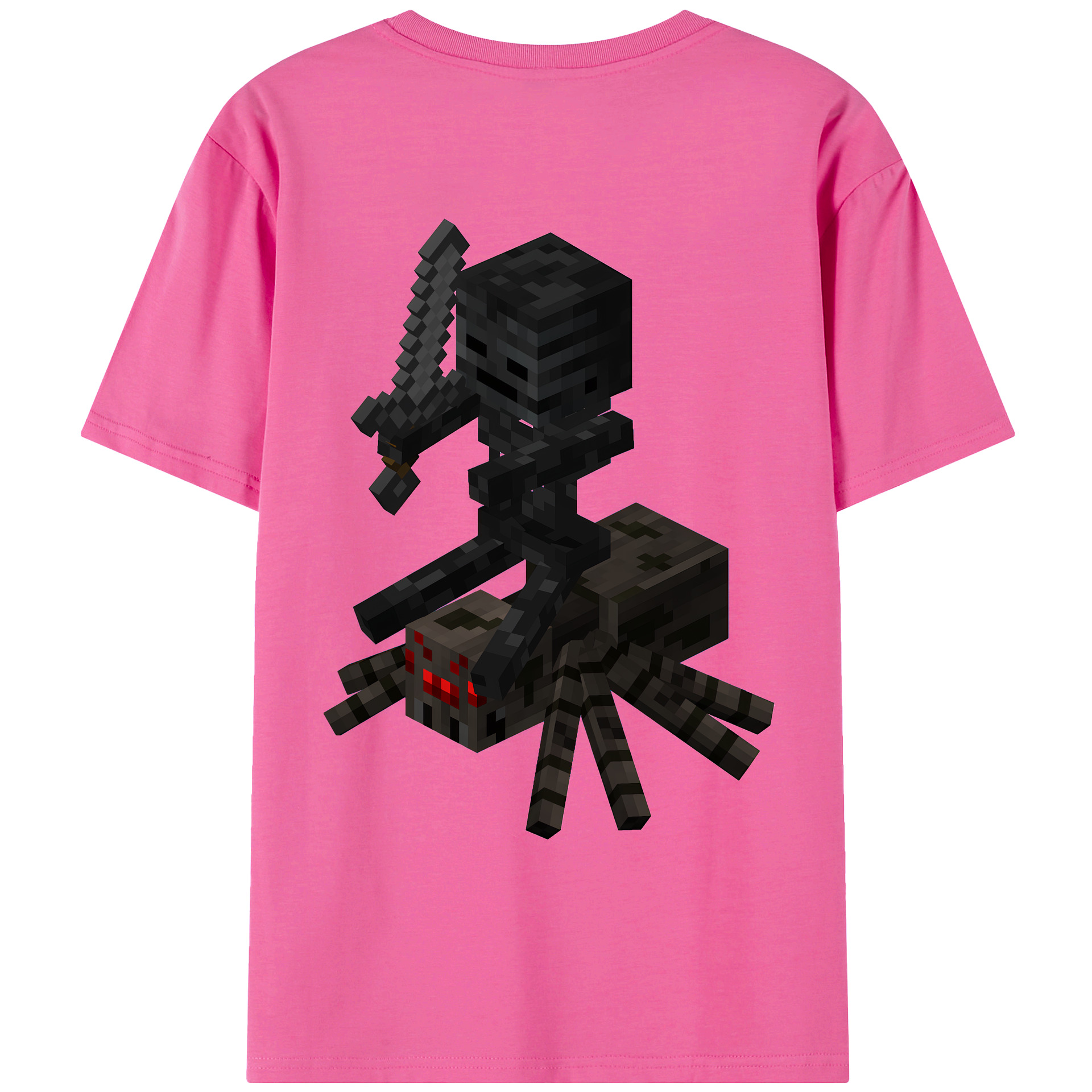 （画像用） マインクラフト ブロックの世界 Minecraft MC Block world レディース半袖Tシャツ(バックプリント)